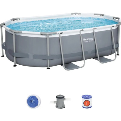 Bestway 5614A Power Steel Oval Pool Set - კარკასული აუზი